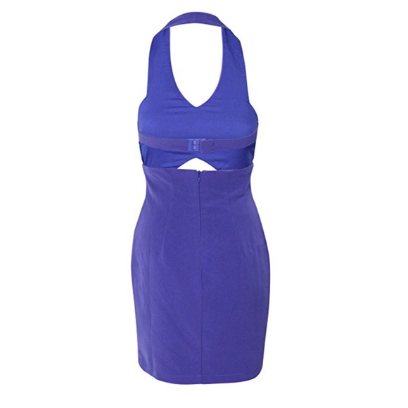 L’ATISTE Purple Cutout Halter Dress - Picture 2 of 7